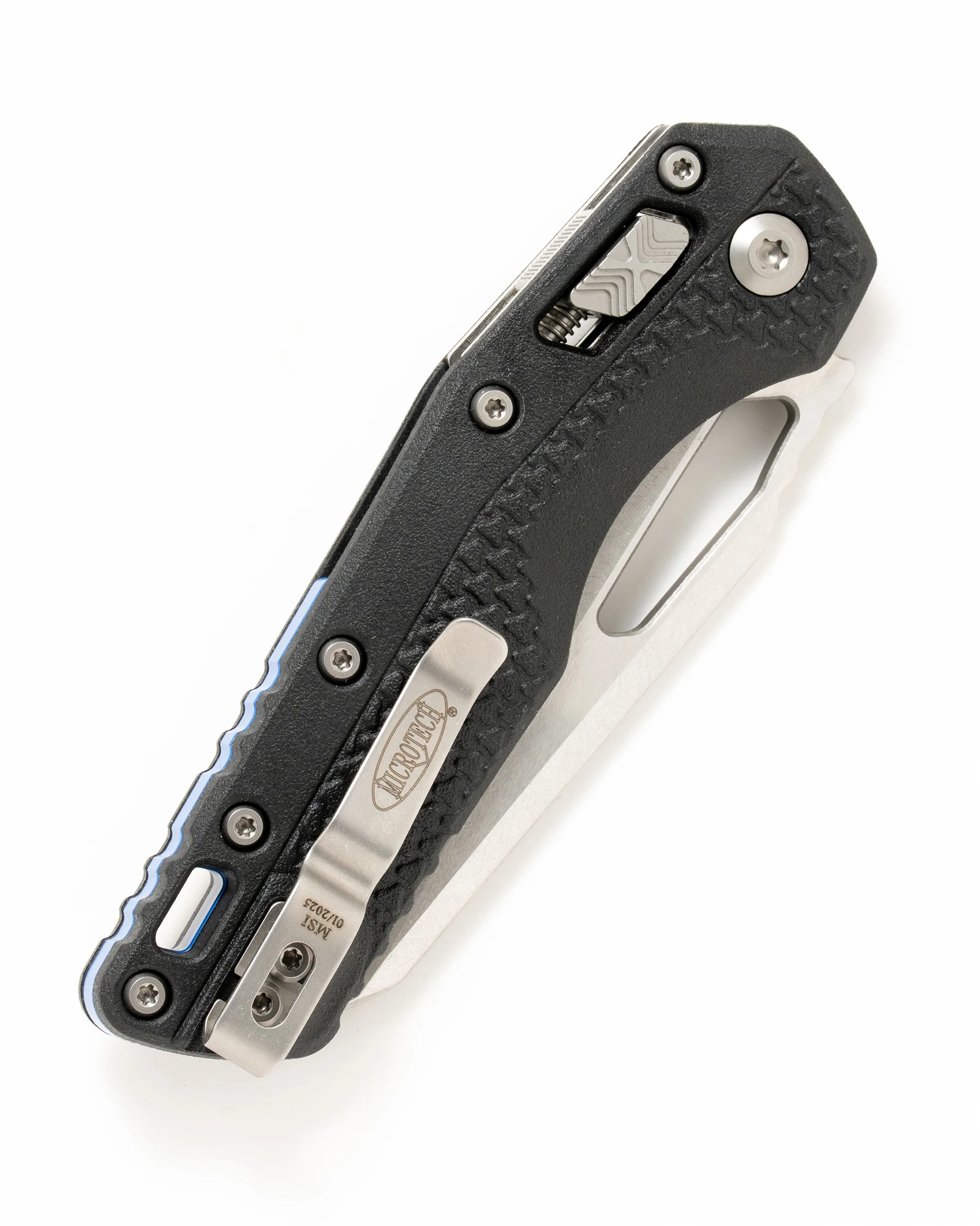 MSI S/E STONEWASHED FULL SERRATE TRI-GRIP POLYMER BLUE BACKSTRAP (210T-12PMBK-A1) - Image 3